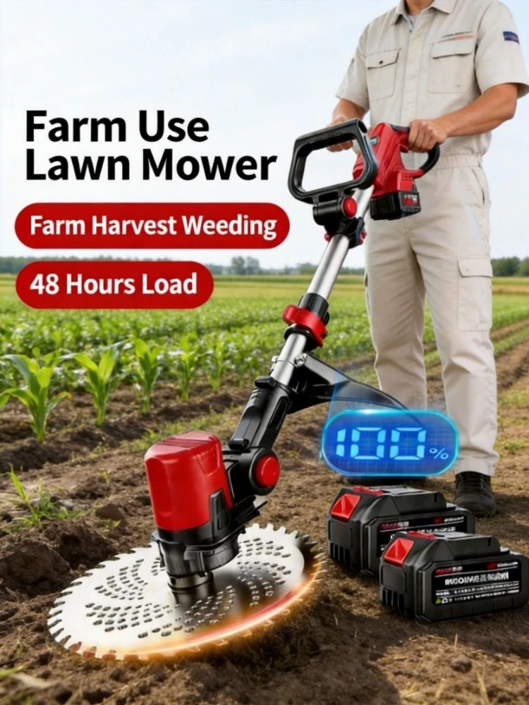 High Power Cordless Rechargeable Multifunctional Household Garden Grass Trimmer Weeder