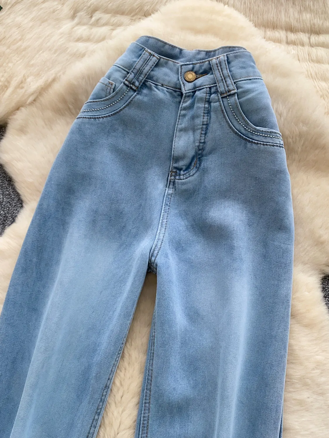 Women Light Blue Jeans Pants Vintage Harajuku Grunge Y2k Baggy Denim Trousers Oversize Wide Leg Jean Pants for Women Autumn 2026