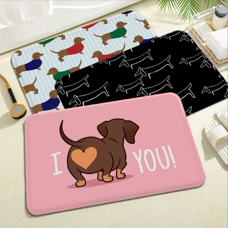 VIKAMA Pablo Picasso Wiener Dog Dachshund Floor Carpet Retro Multiple Choice Living Room Kitchen Rug Non-Slip Hotel Decor Mat