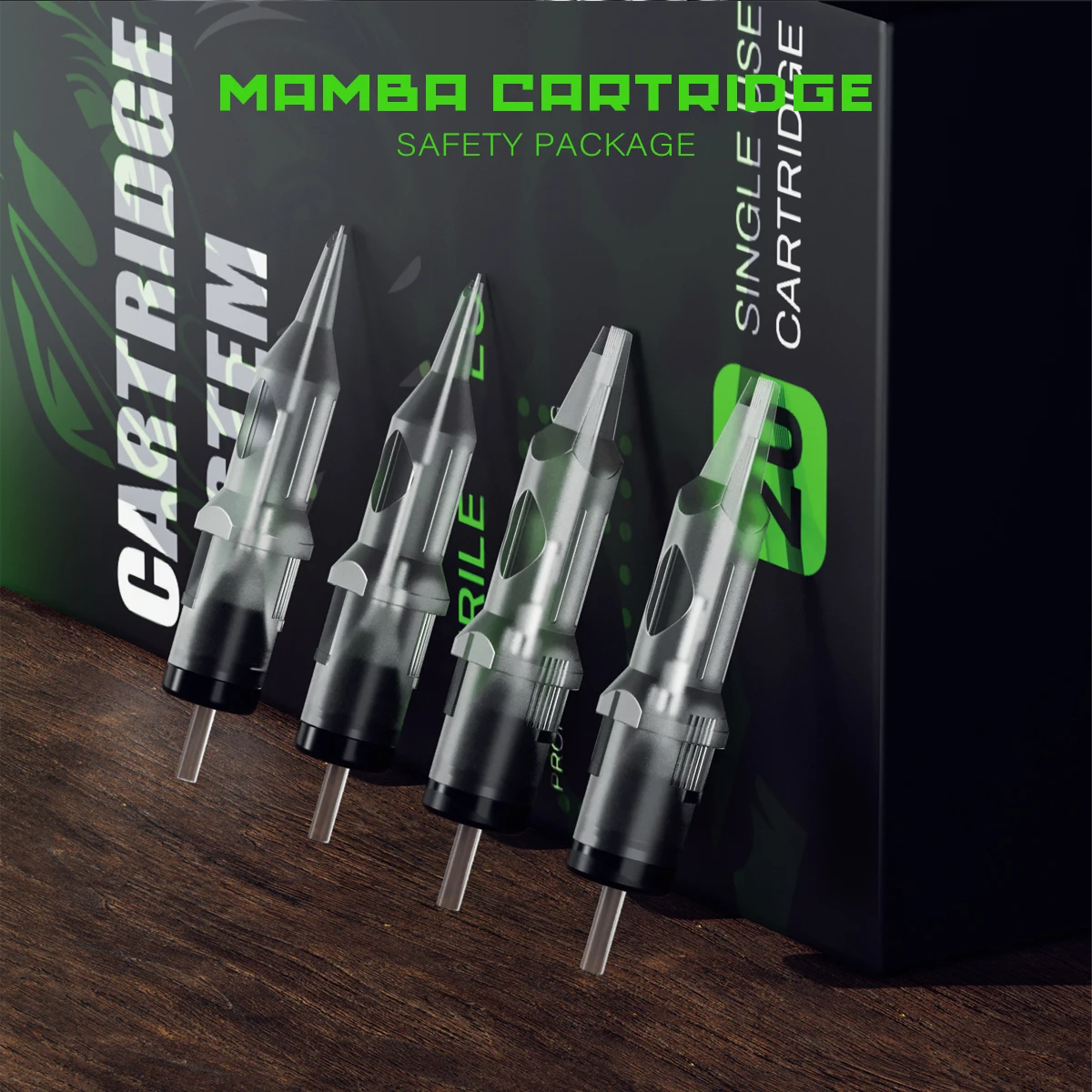 DM 50pcs Mixed Mamba Tattoo Needles Disposable Professional Sterilized Safety Cartridge Needle with Membrane System