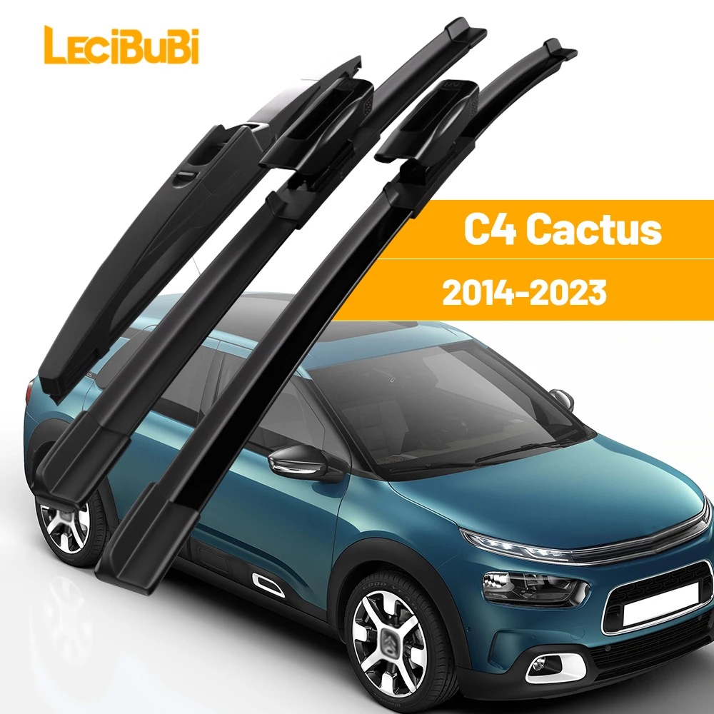 Für Citroen C4 Cactus 2014-2023 1set Vorne und Hinten Scheibenwischerblätter Scheibenwischer 2015 2016 2017 2018 2019 2020 2021