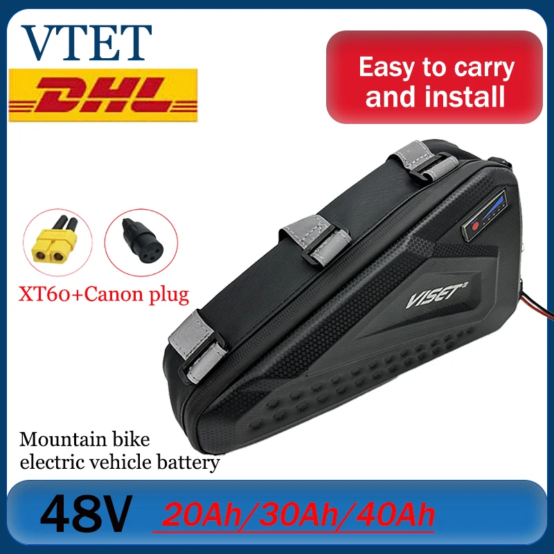 

NEW 48V20Ah30Ah40Ah electric mountain bike triangle bag crossbeam model is portable, easy to install, and has a long endurance