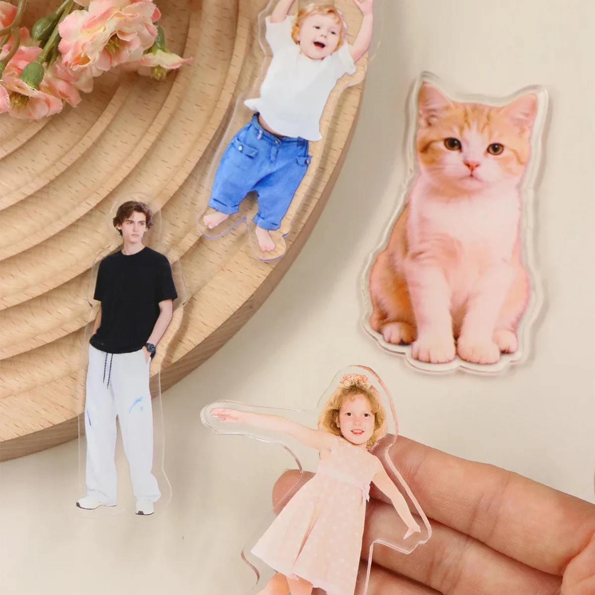 Custom Acrylic Pet Fridge Magnets, Personalized Photo Refrigerator Magnets with Cute Pet Design for Home Kitchen Decor