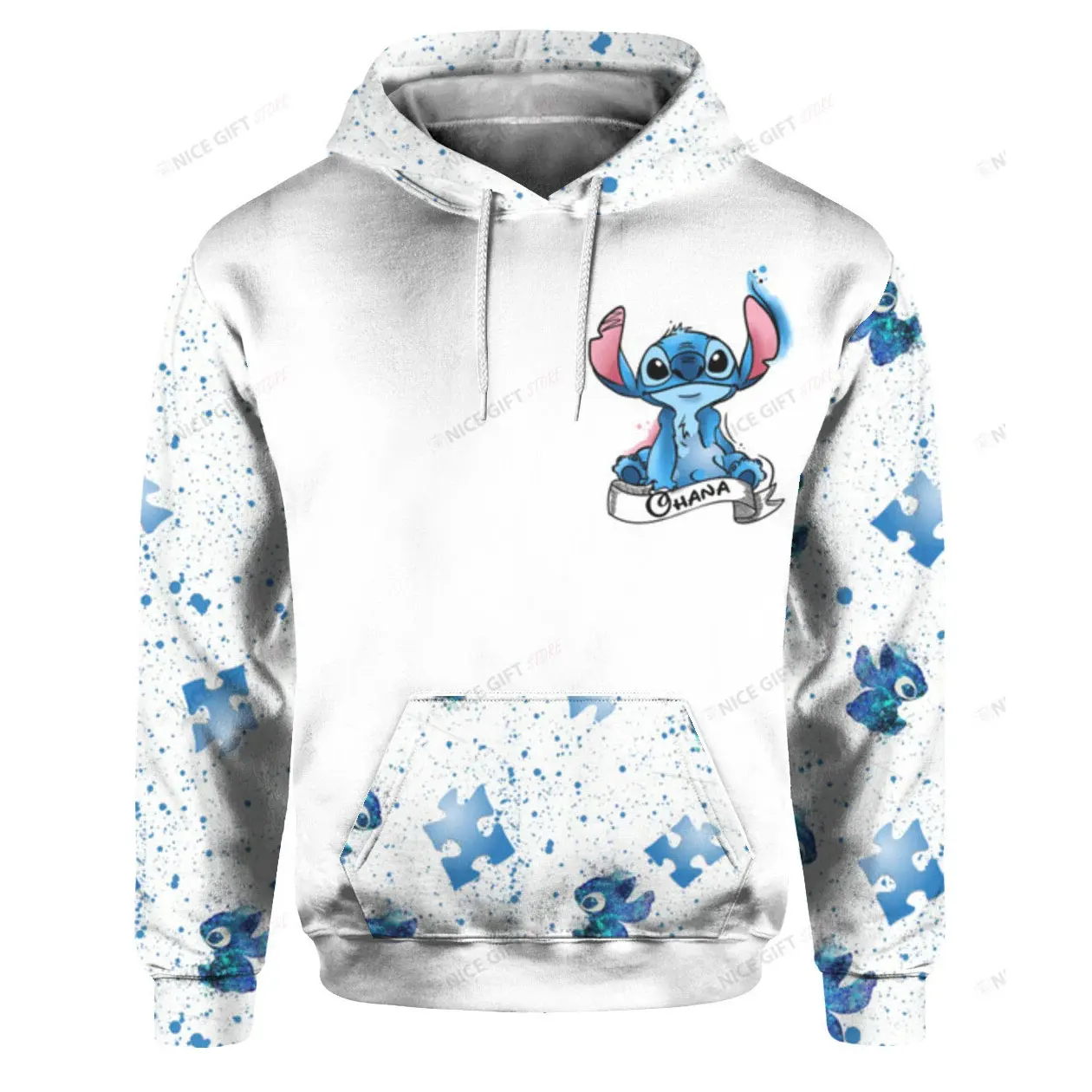 Cartoon Anime Men Zip Up Hoodie Stitch 2024 New Casual Cool Women Oversized Sweatshirt Spring Autumn Children Clothing Coat