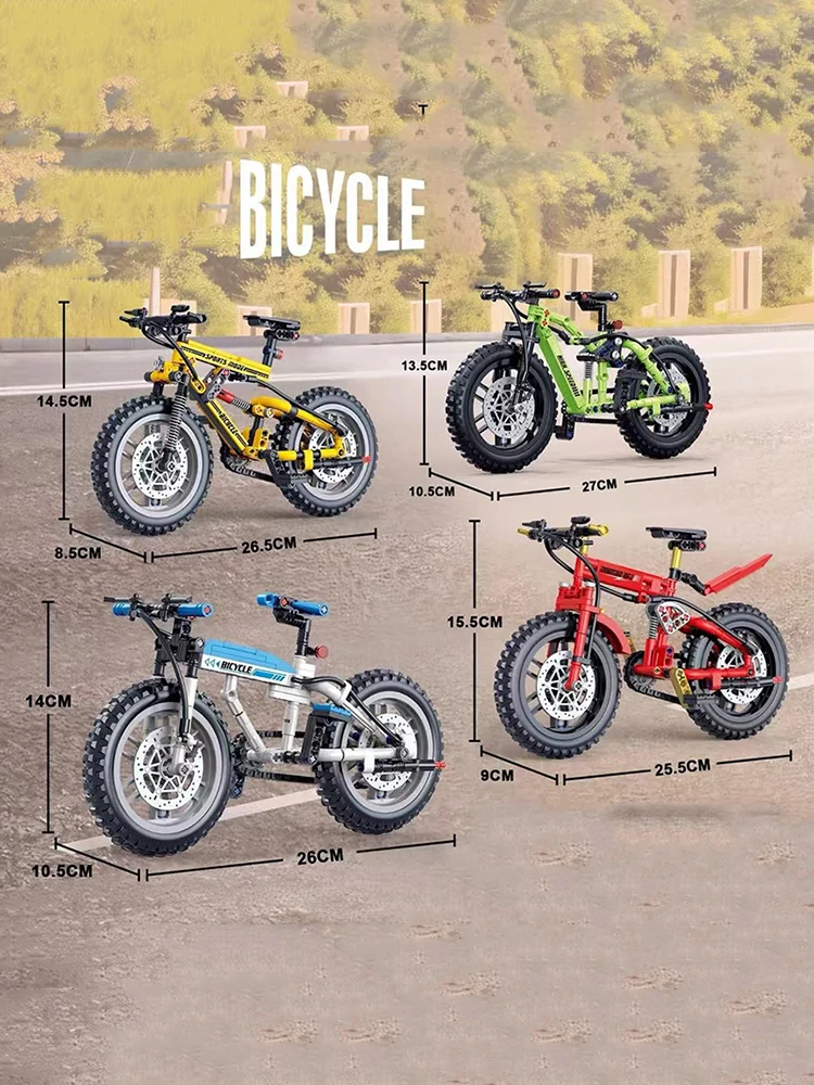 AliExpress NONE Cool Off-Road Bike Building Blocks, Stress Relief Technic Bricks Model, Stable Splicing Mountain Bicycle Assembly Toy for Kids H