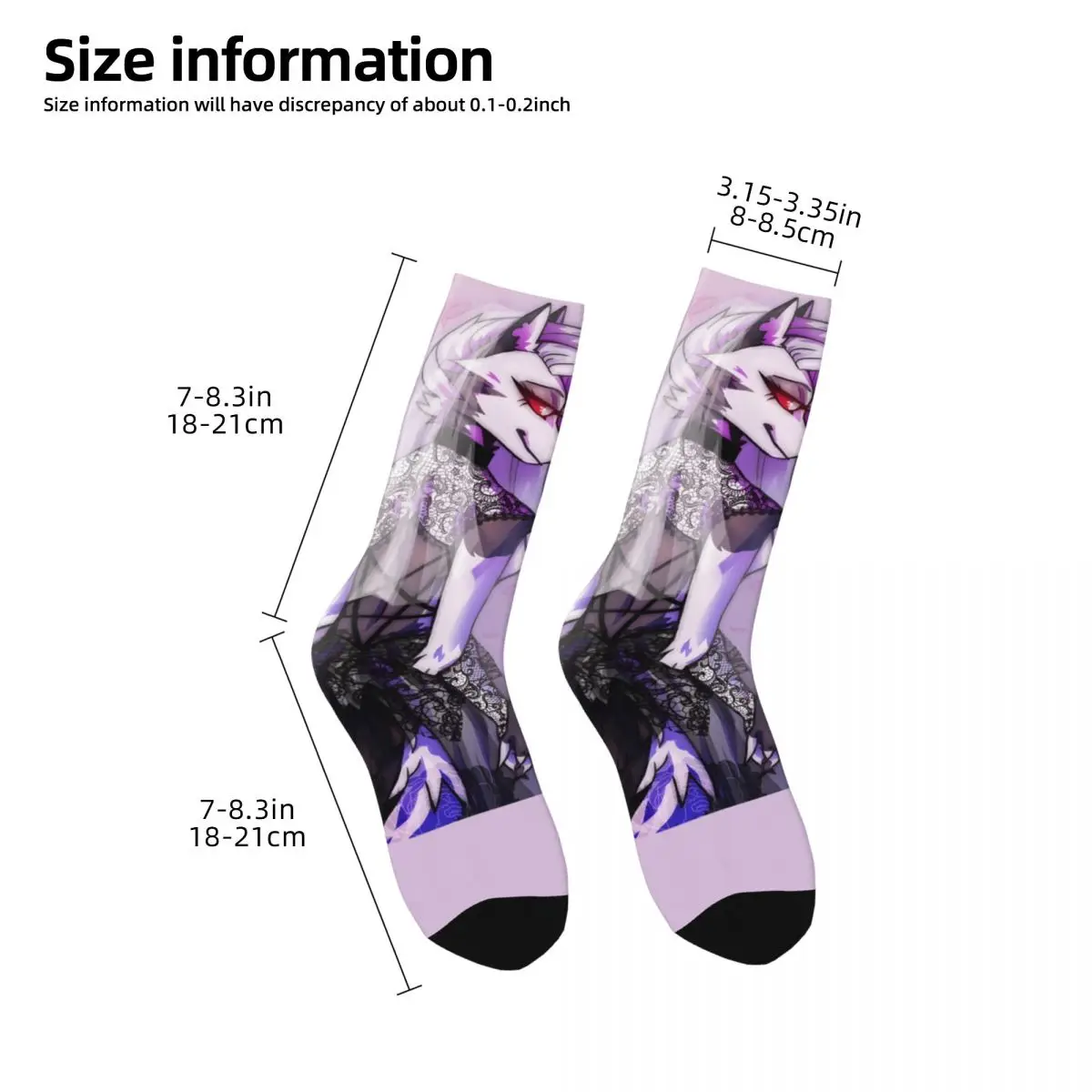 Retro Temptation Crazy Men\'s compression Socks Unisex Helluva Boss Harajuku Seamless Printed Funny Novelty Happy Crew Sock