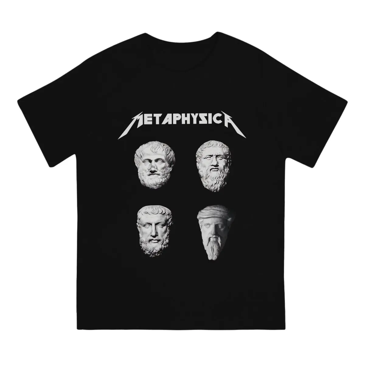 Metaphysica Fun Metal Philosophy Tshirt Graphic Men Tops Vintage Alternative Summer Polyester Streetwear Harajuku T Shirt