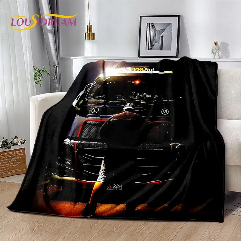 3D Print Volvo Truck Lorry Customized Blanket,Soft Throw Blanket for Home Bedroom Bed Sofa Picnic Travel Office Cover Gift Kids