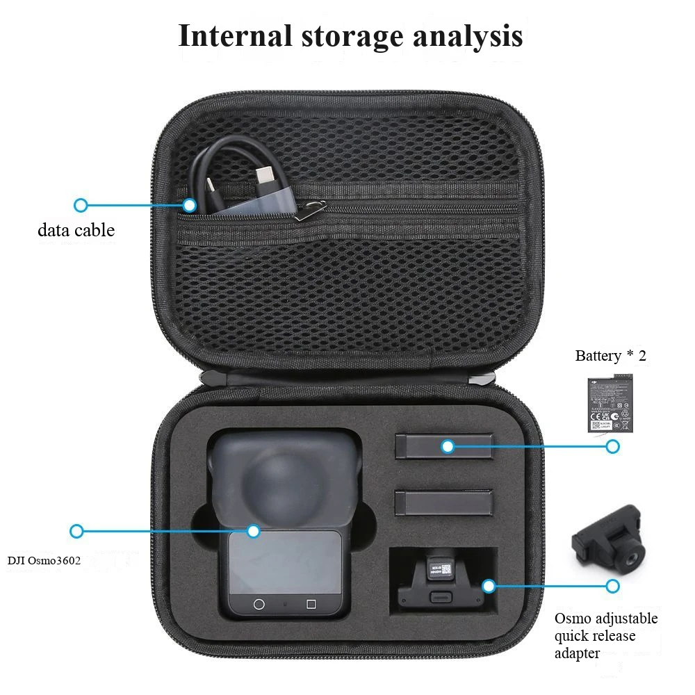 Bag For DJI OSMO 360 2 Portable Carrying Case Storage Bag Accessories PU Travel Bag pouches suitcase Handbag box