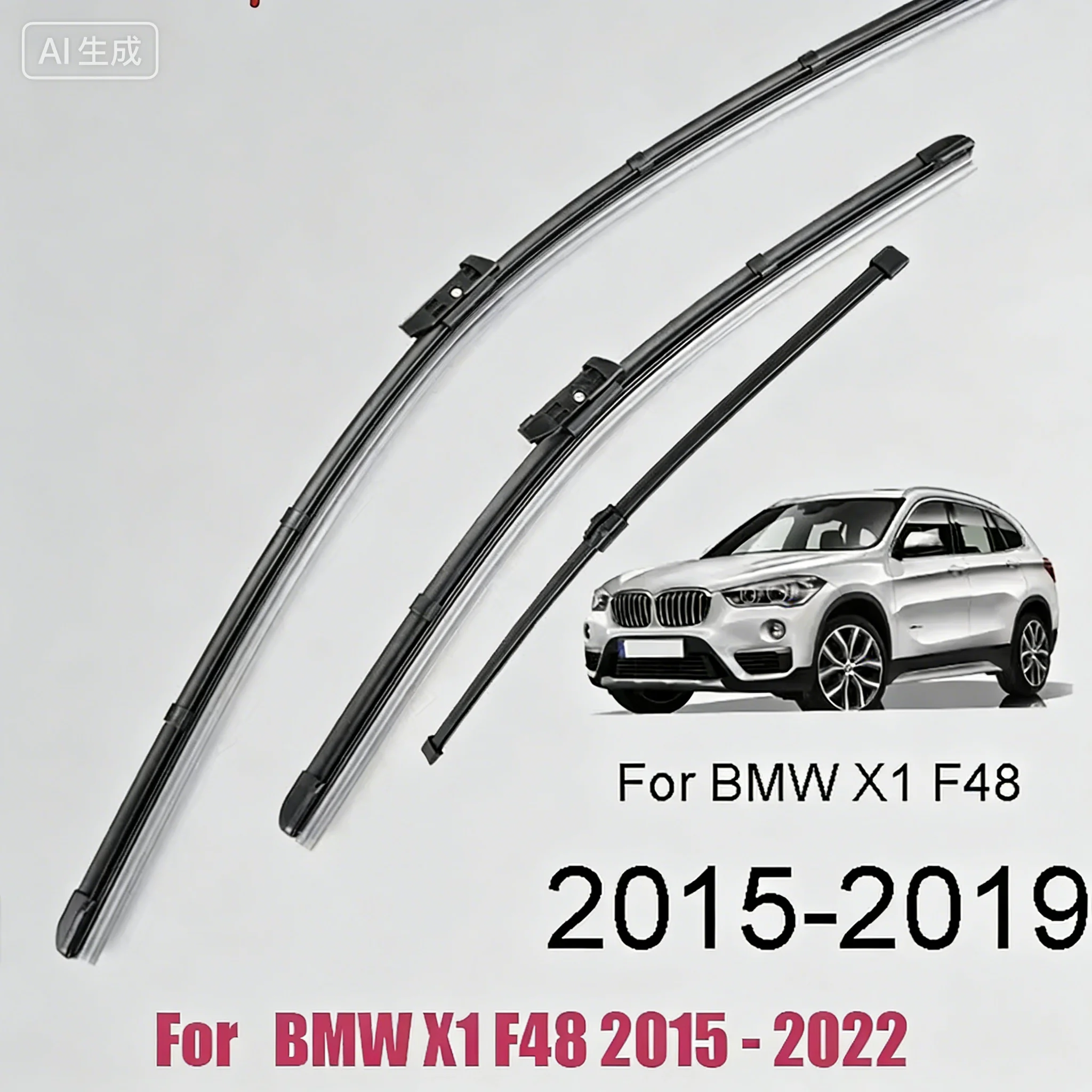 

Wiper Front Rear Wiper Blades Set For BMW X1 F48 2015-2022 Windshield Windscreen Window Rain Brushes wiper replac send interface