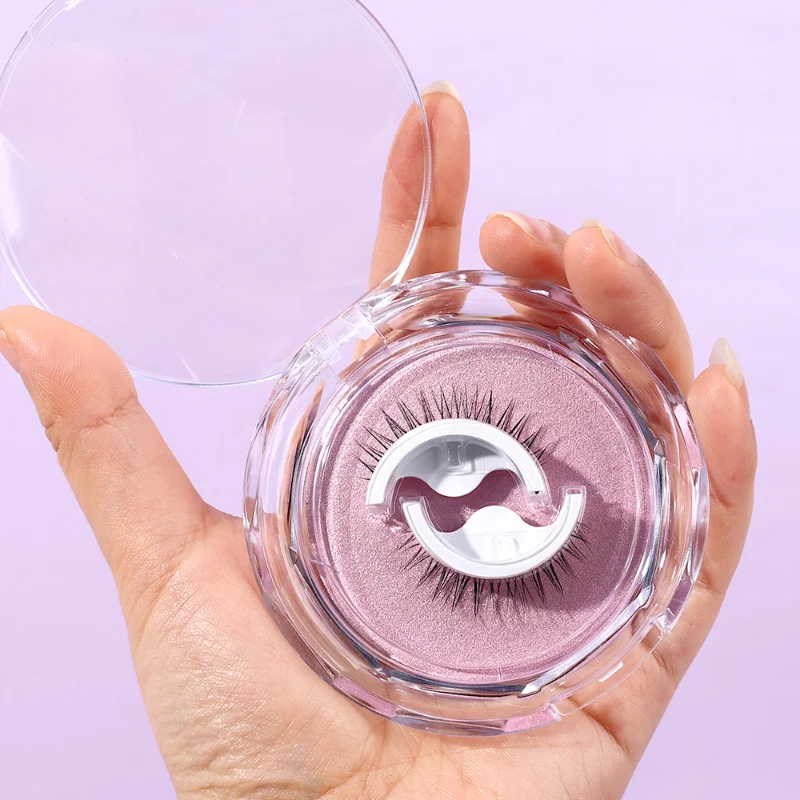 3D Self-กาวขนตาปลอม 1 คู่Reusable Natural MinkกาวติดทนนานEyelash Extensionขนตาปลอมแต่งหน้าเครื่องมือ