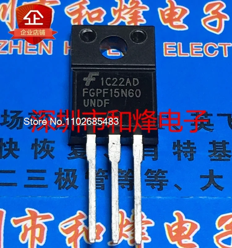 (5 pièces/uno) FGPF15N60UNDF TO-220F MOS 600V 15A