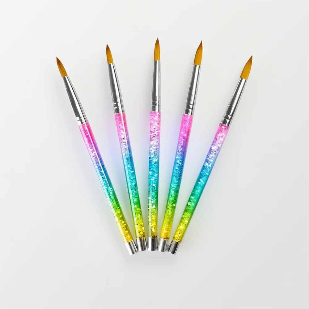 

Manicure Acrylic Nail Art Brush Quicksand Kolinsky Brush Liquid Glitter Handle Brush Nail Extension Painting Carving Pens TIANMI