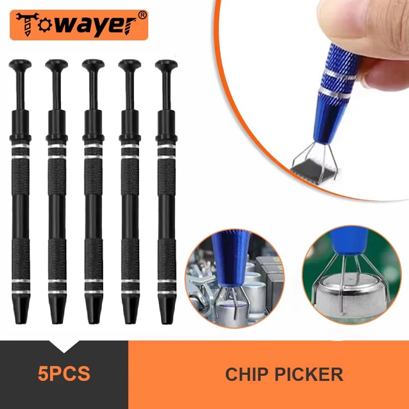 Chip Picker Four-jaw Electronic Component IC Grabber BGA Chip Picker Electronic Part Grabber Electronic Repair Tool