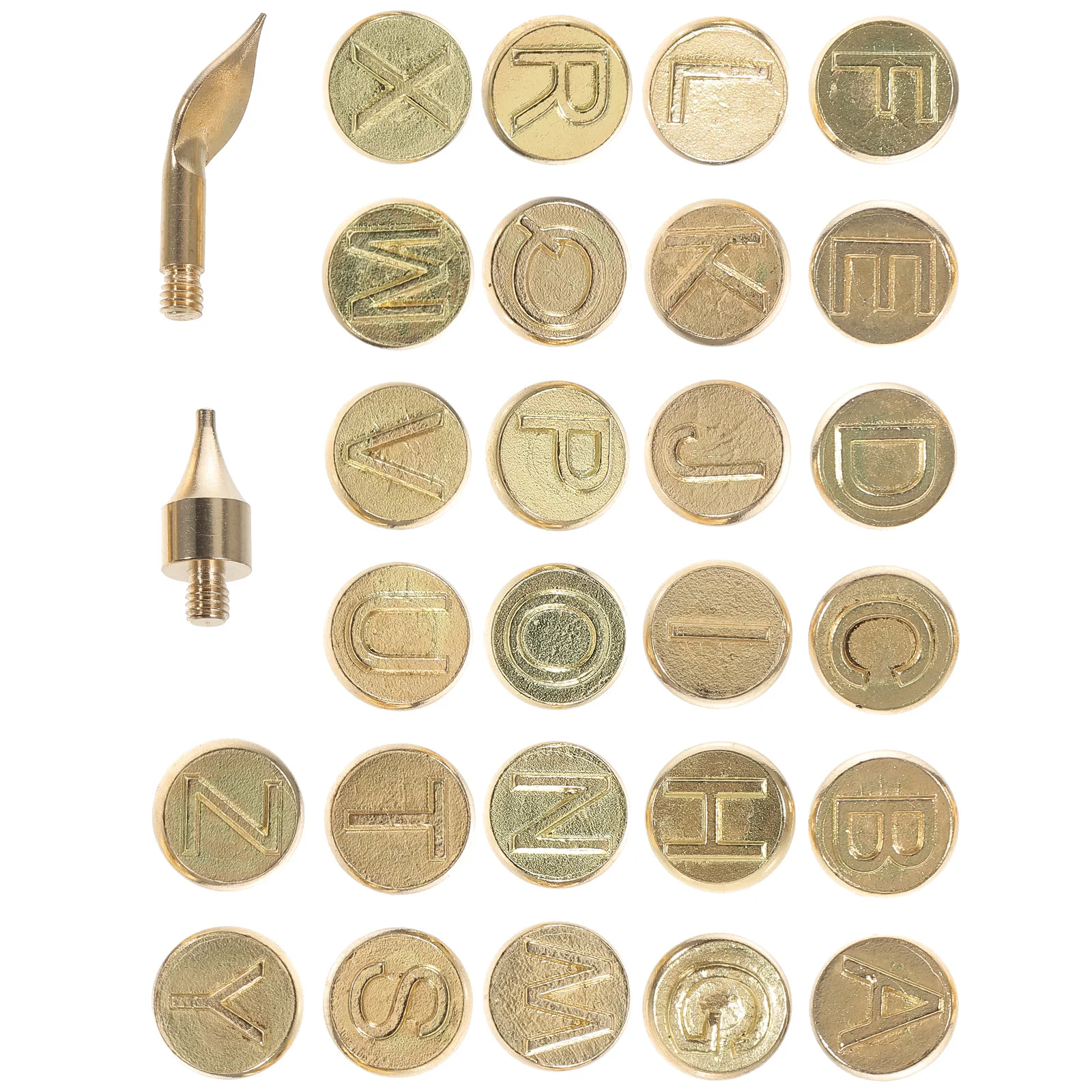 1 مجموعة النحاس حرق نصائح مجموعة Diy بها بنفسك أداة بيروغرافيا لأعمال النجارة نحت الحرف الأبجدية طوابع النقش نقل رئيس #6