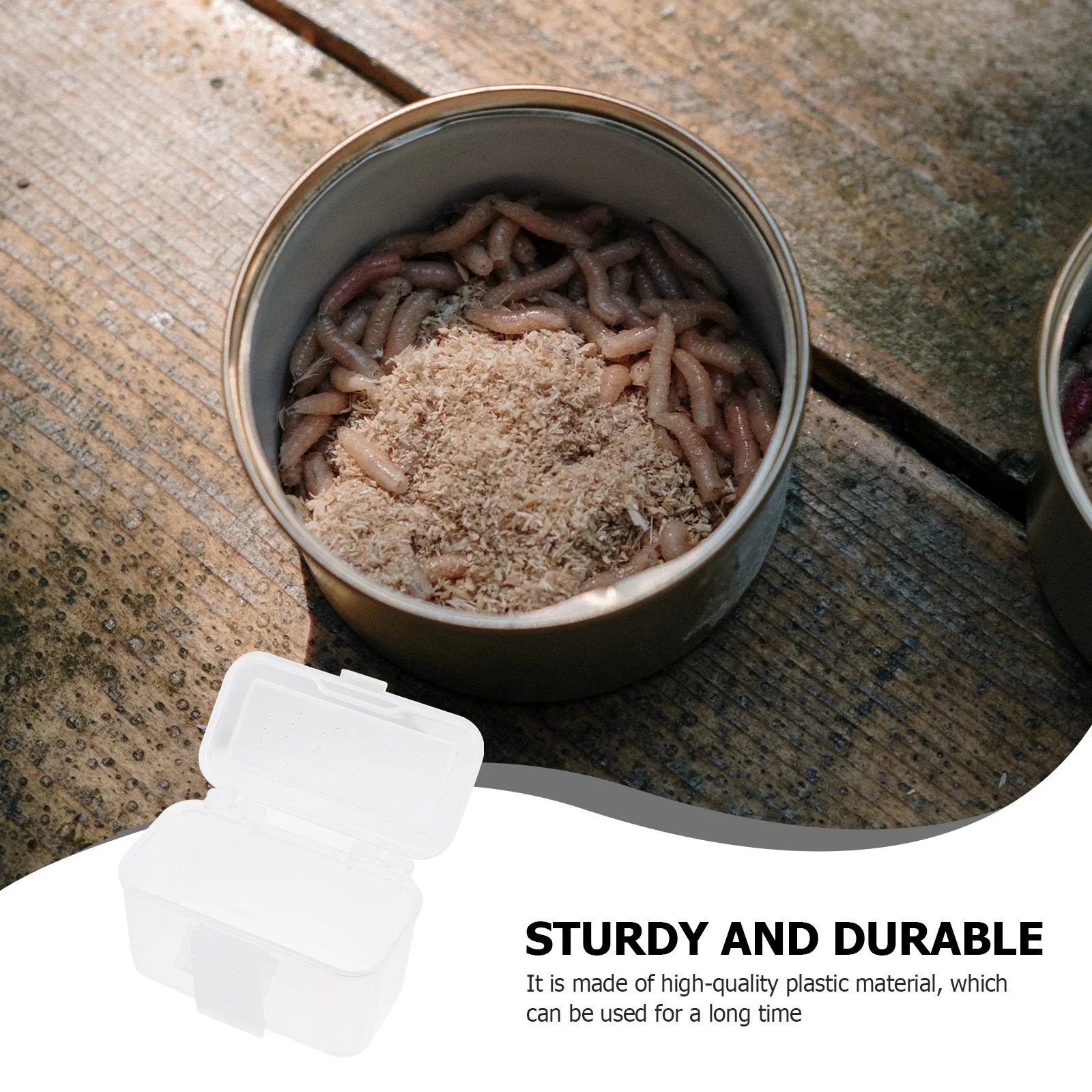 2 قطعة صندوق دودة الأرض البلاستيكي تنفس دودة الدم تربية حقيبة للتخزين المحمولة الصيد الطعم حارس للزواحف مستلزمات الحيوانات الأليفة