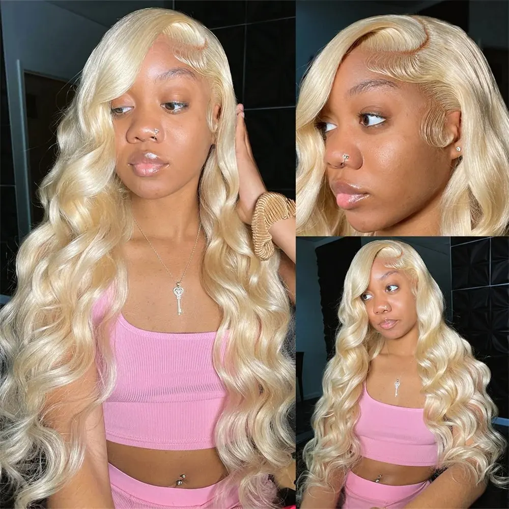 Melodie 613 HD Lace Wig 13x6 Human Hair 13X4 Frontal Blonde Colored Body Wave Glueless Water Wave 150 Density 30 40 Inch Wigs