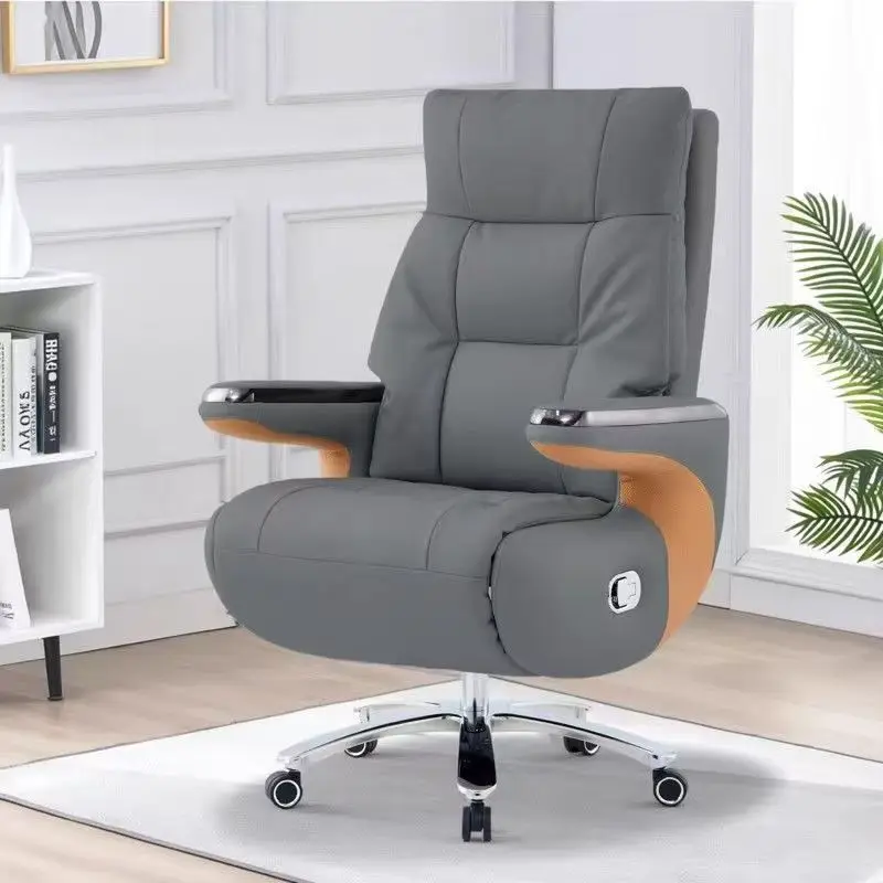 Hot Selling Executive Lift Chair Adjustable Headrest Chrome Four-Set Marble Coffee Table for Office Living Room Massage Feature