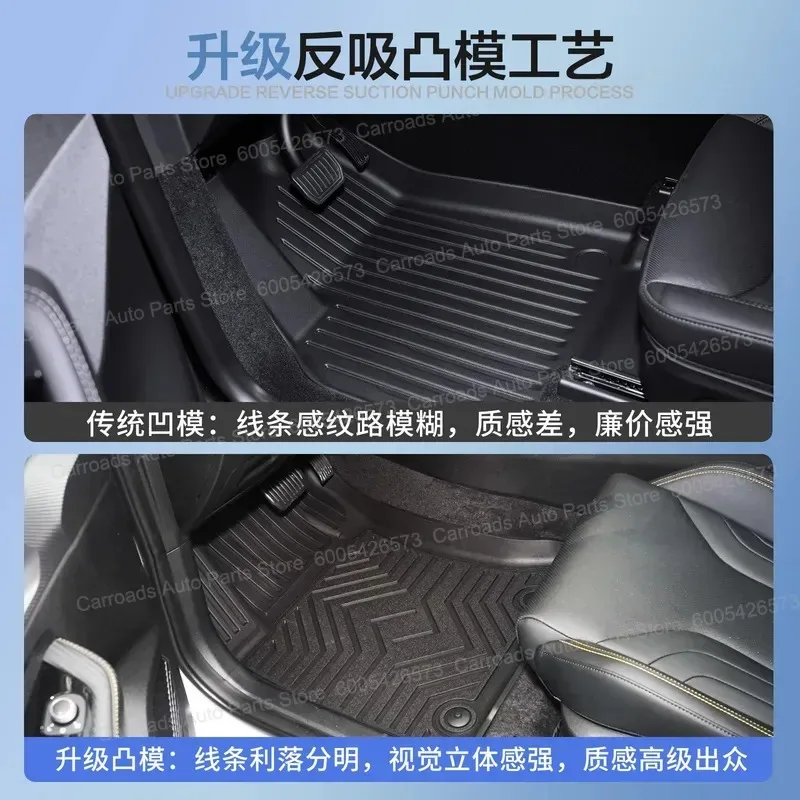 (LHD)Perfect Fit TPE Floor Mats for 2019-2026 Chevrolet Silverado & GMC Sierra - Waterproof, Anti-Slip, Eco-Friendly Custom Fit 3