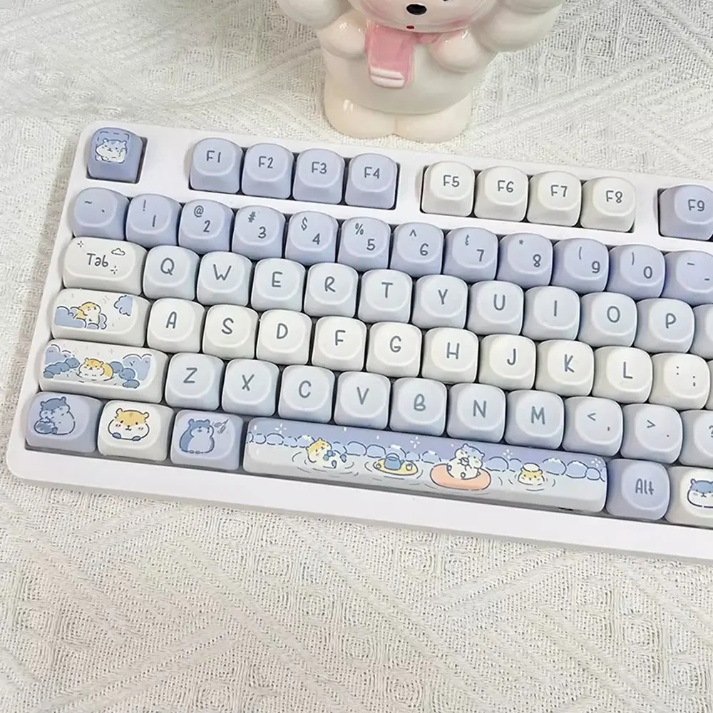 

New 95 Keys Baby Hamster Theme Cute MOA Profile Keycaps PBT Customized Mechanical Keyborad Key Caps for GMK67 GMK87 Aula F75