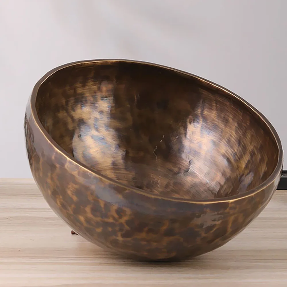 Full Moon Brass Nepal Handmade Tibetan Singing Bowl Buddhism Meditation Large Sound Bowl Chakras Musical Instrument Gifts