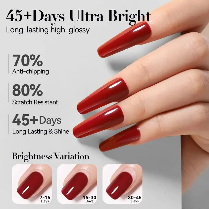 BORN PRETTY 2 pièces Super couche de finition et Gel de Base ensemble Semi Permanent sans lingette couche de finition tremper LED Gel Nail Art Design Kit de manucure