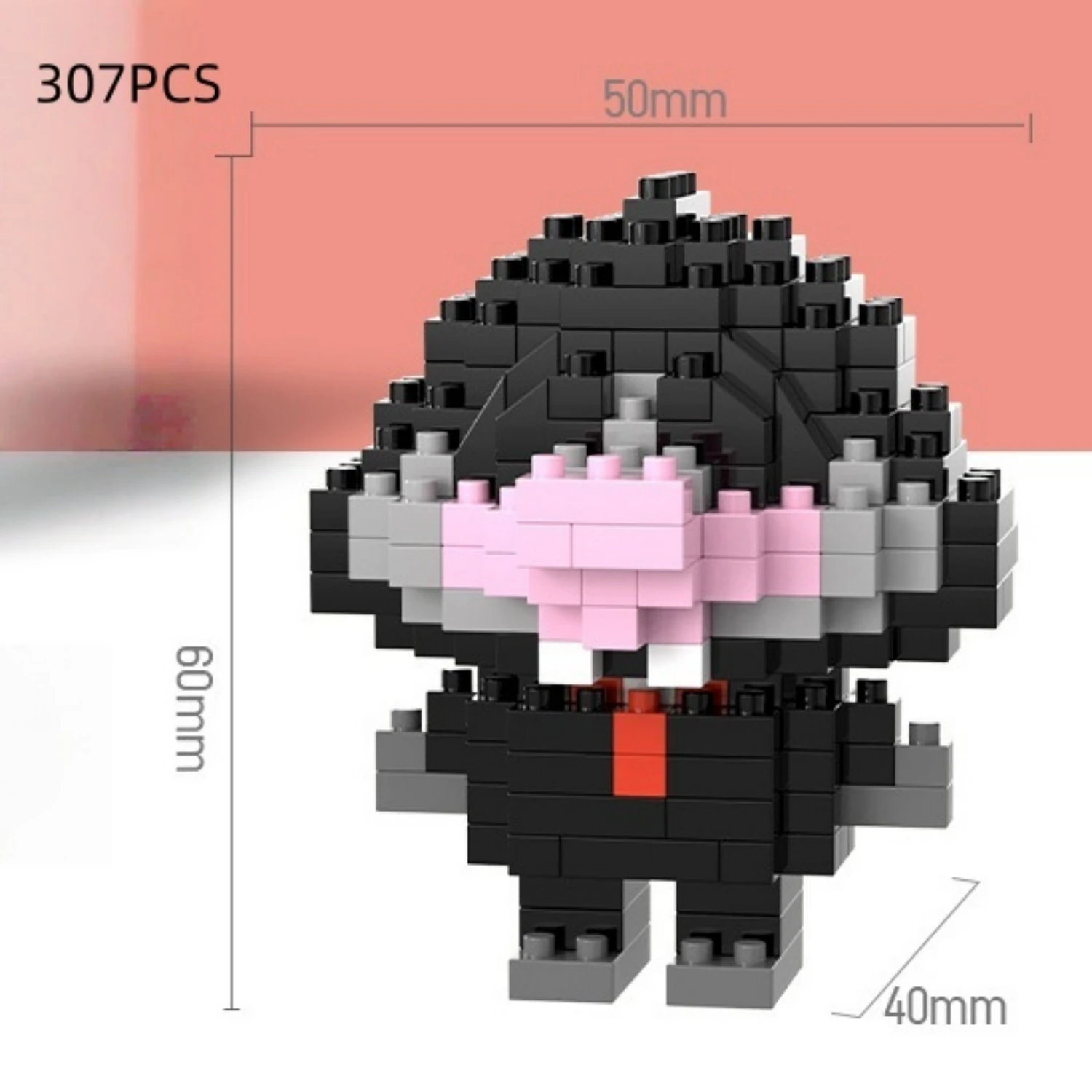 6 cm hoge deeltjesbouwstenen assemblage speelgoed mini desktop ornamenten kamerdecoratie Halloween Kerstmis anime cartoon kawaii
