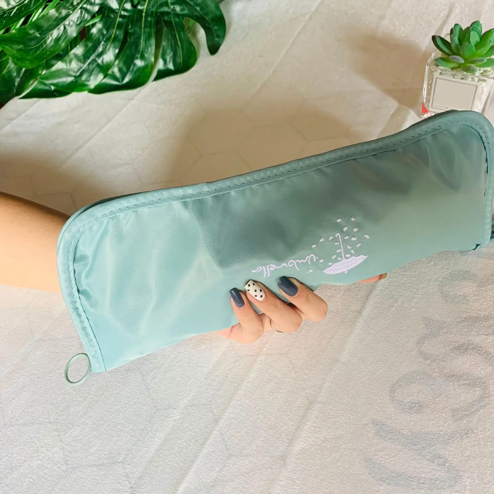 Faltbare Regenschirm-Tasche, Tragbare Regenschirm-Organisationshülle, Saugfähige Regenschirm-Handtasche für Reisen und Zuhause
