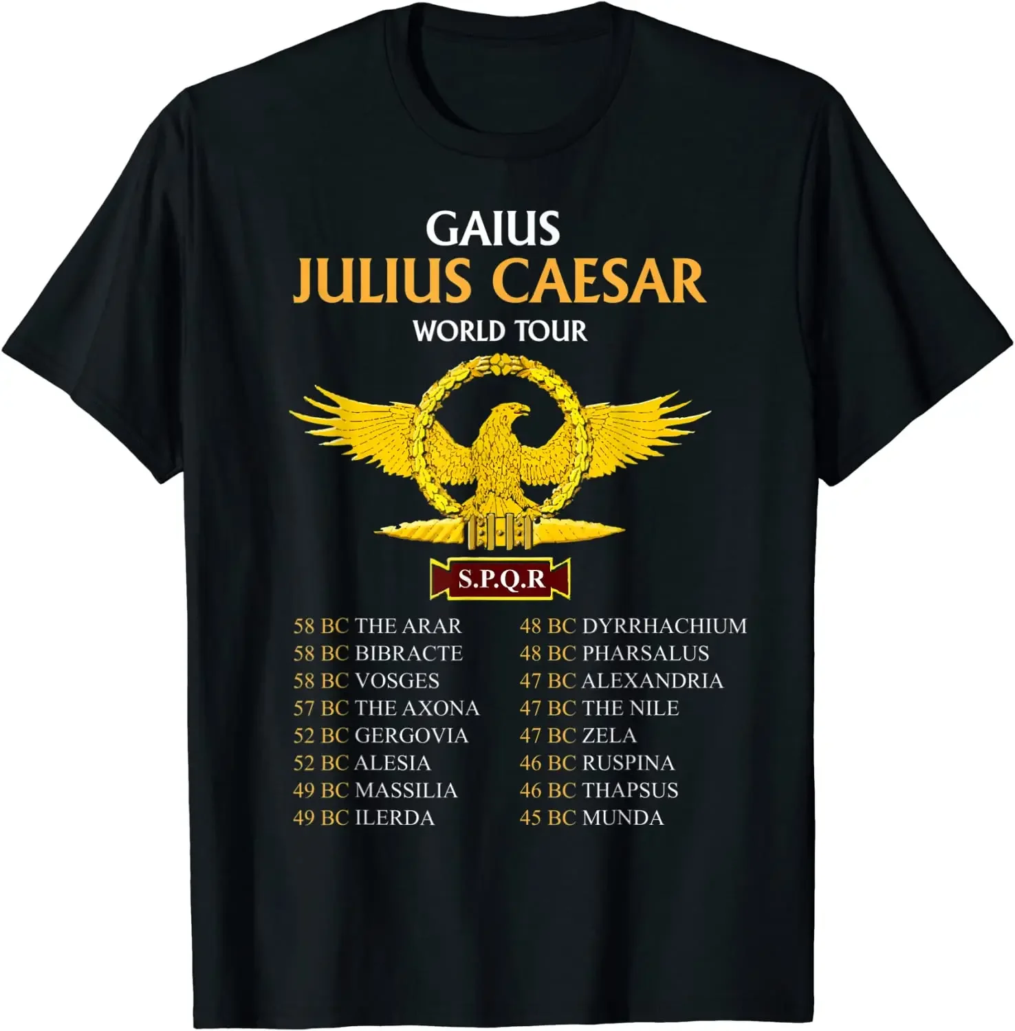 SPQR Ancient Rome Caesar World Tour Roman History Men's T-shirt Short Sleeve Men's Tops Casual Round Neck Summer Shirt 2025