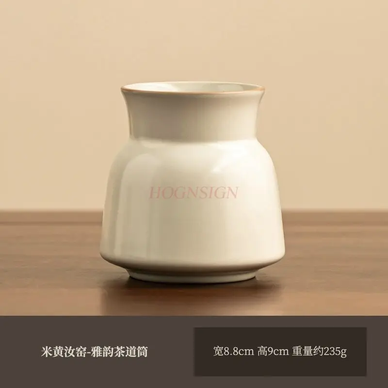 1pcs Ceramic pen holder creative multifunctional simple Chinese style retro black ceramic pen holder study retro ornament