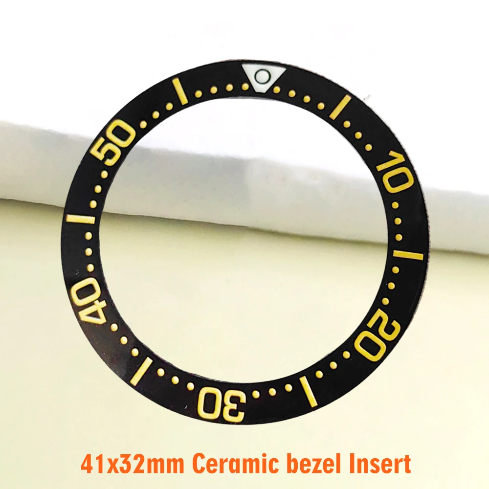 41-миллиметровое изогнутое керамическое кольцо, вставка для безеля самурая, подходит для King Samurai SRPF79K1 NH35 NH36, детали вставки для корпуса часов
