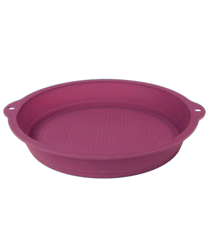 Tradineur 20x4.5 cm low round silicone mold kitchen baking container microwave dishwasher