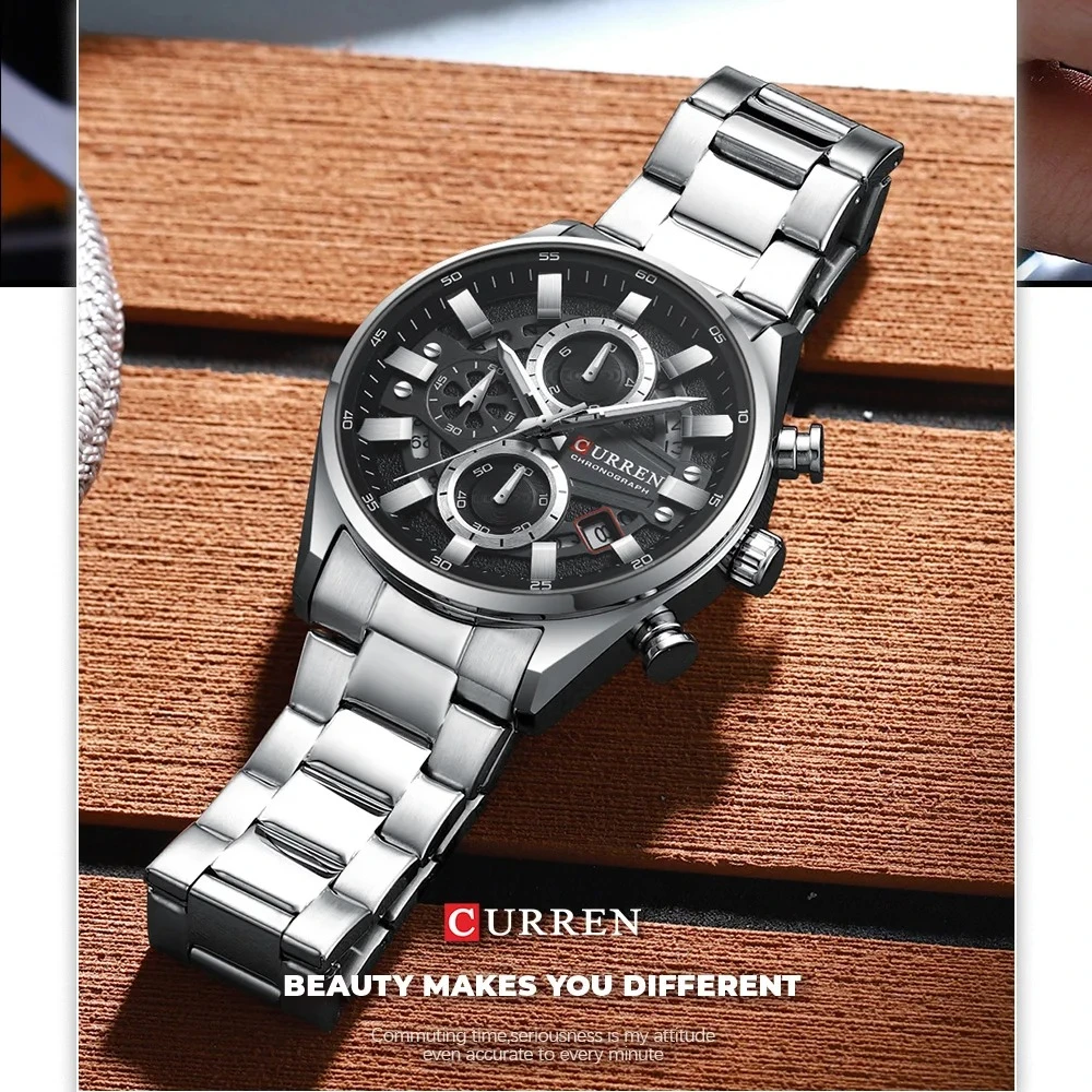 Reloj CURREN 8495 para hombre, - Smartwatch Casual Watches For Men reseña y precio