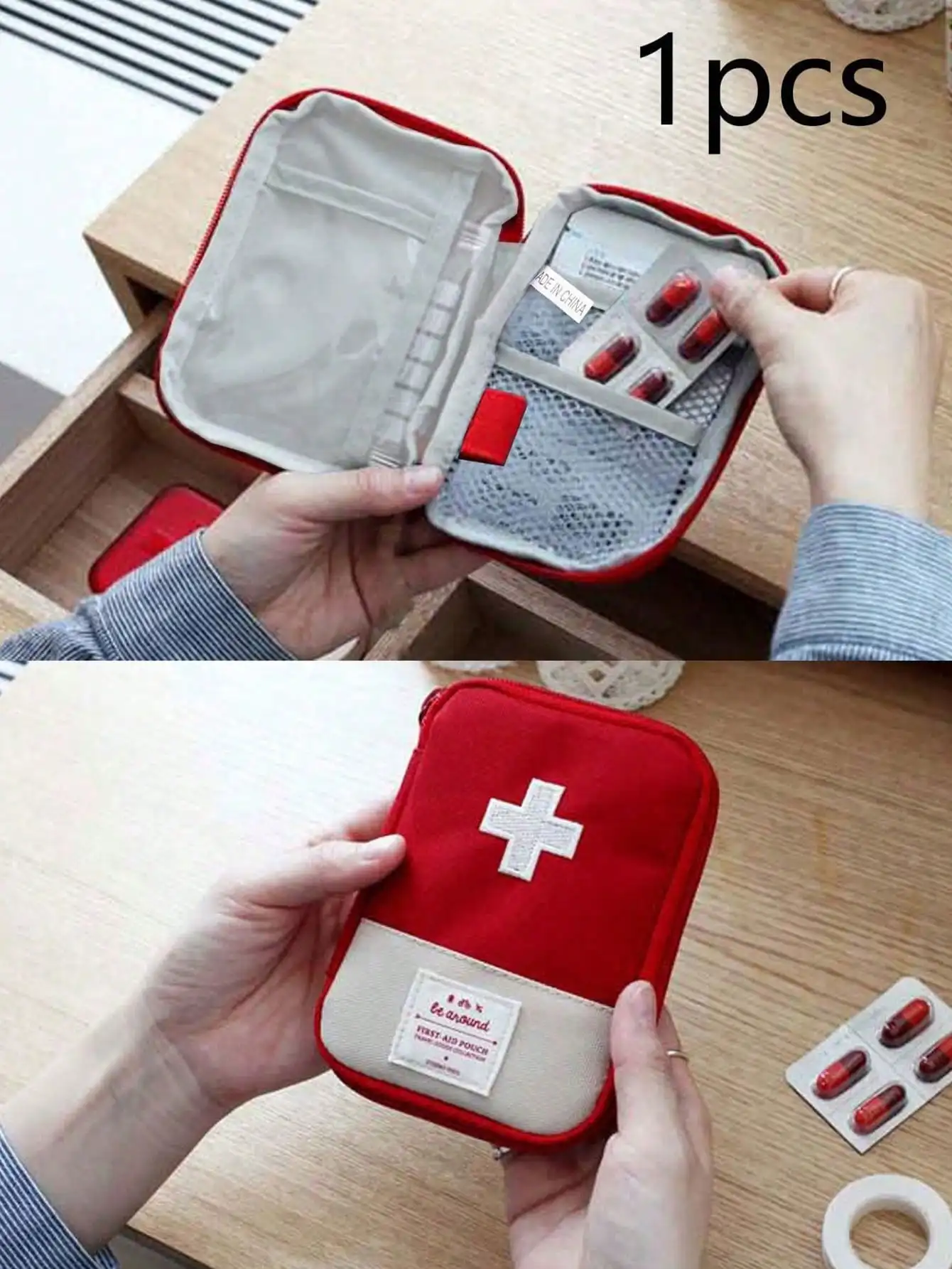 Simple Convenient First Aid Kit and Medicine Storage Bag Medical Bag Organizer Bag Backpack Accessories Suitable Outdoor Travel