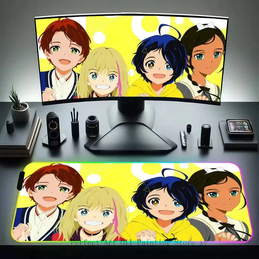Animation Wonder Egg Priority Mousepad Non-slip Suitable For Office Computers Laptops E-sports Game Desk Mats XXL Keyboard