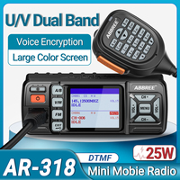 ABBREE Walkie Talkie AR-318 Mini Mobile Radio 25W U/V Band Long Range Dual Mode Watch Voice Encryption Car Walkie Talkie