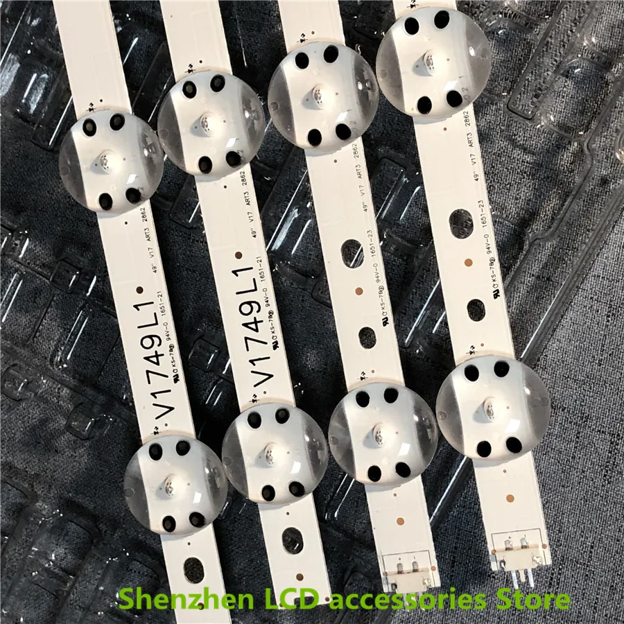 8 ピース/ロット新 LED ストリップ Lg 49UV340C 49UJ6565 49UJ670V 49 V17 ART3 2862 2863 6916L-2862A 6916L-2863A V1749R1 V1749L1 新