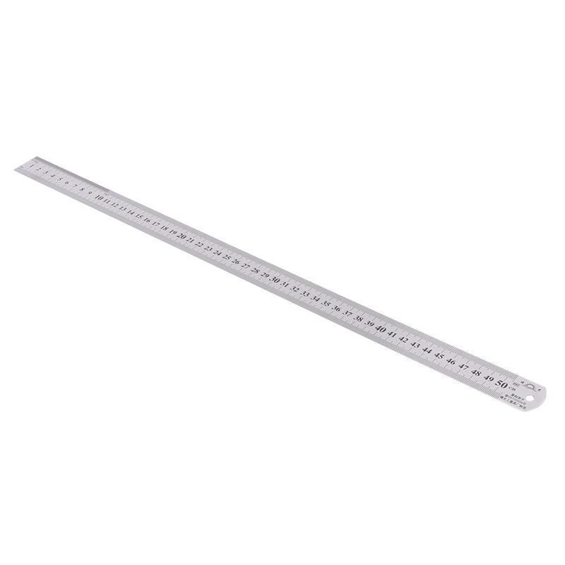 6X Groove Right Stainless Steel Metric Ruler 50 Cm Stainless Metric Ruler