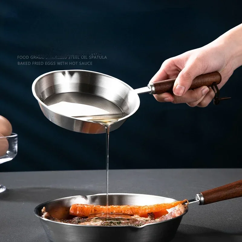 304 Stainless Steel Mini Frying Pan Family Fried Egg Breakfast Pan Dormitory Induction Cooker Small Frying Pan