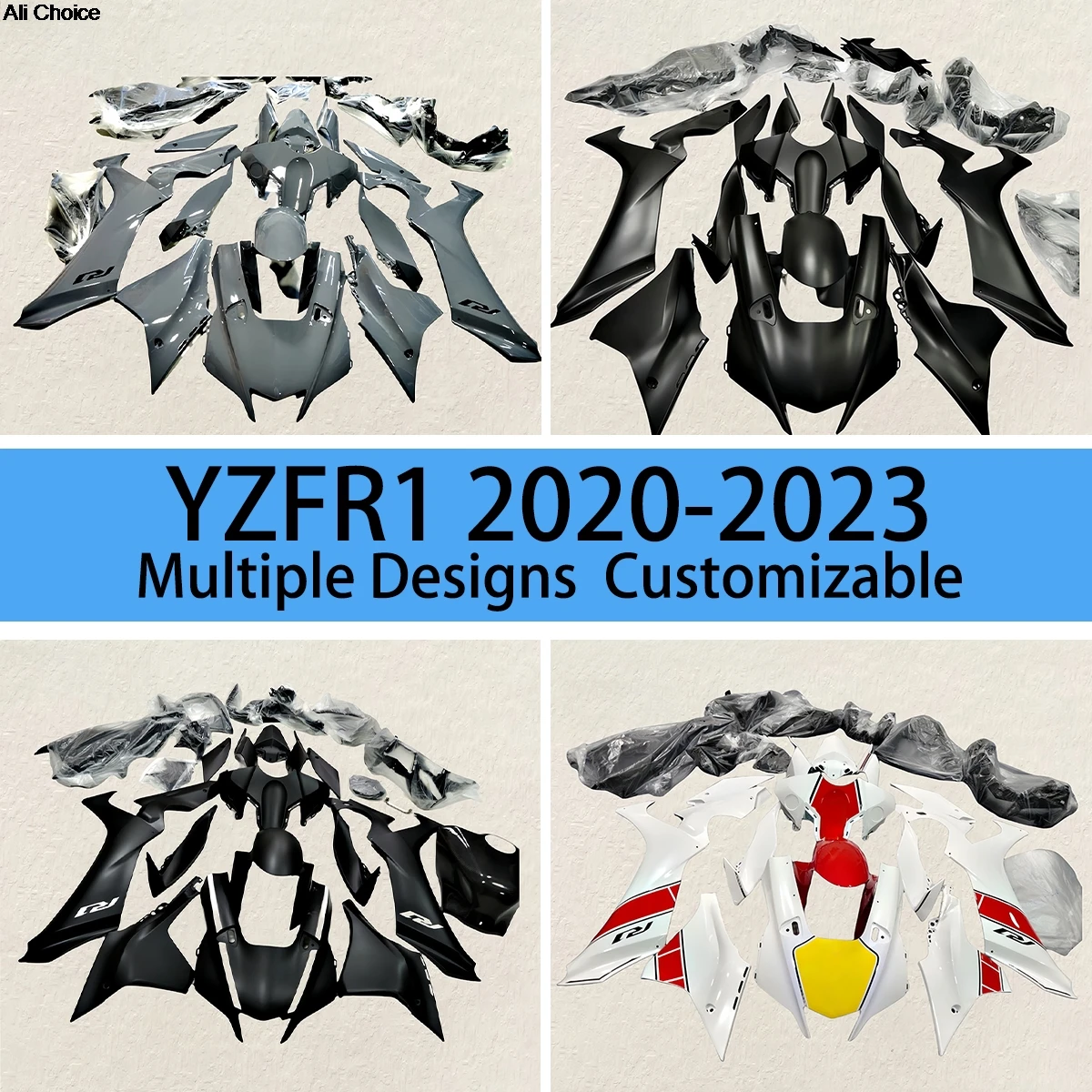 

Fairings fit YZFR1 2020 2021 2022 2023 Motorcycle Prime Fairing Bodywork Kit Panel for YAMAHA YZF R1 20 21 22 23