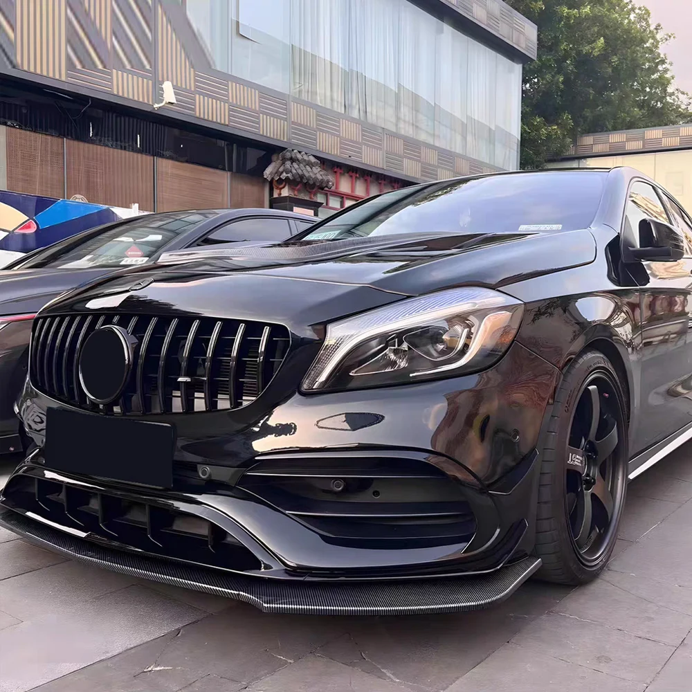 

GT Style для Mercedes Benz W176 A160 A180 A200 A220 A250 A45 AMG Facelift 2016-2018 Передняя решетка бампера гриль глянцевый черный тюнинг