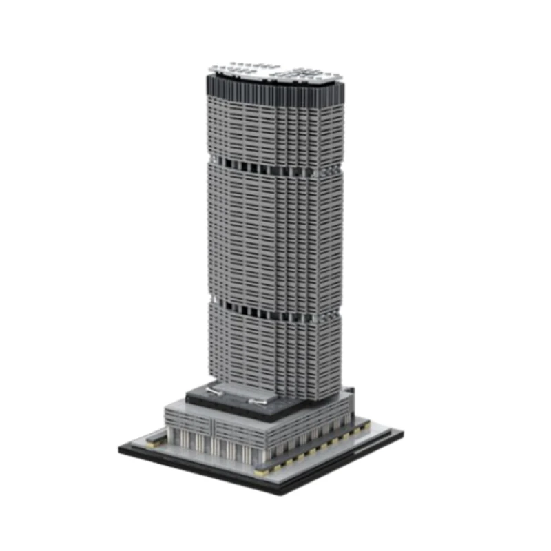 MOC-151260 Small Grain Assembled Building Blocks People City Building Pan American Building Street View Architectural Toy