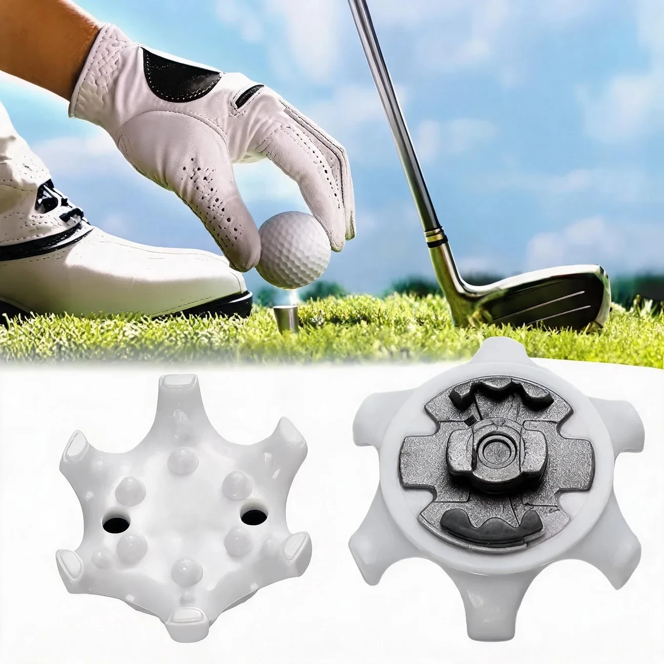Universal Replacement Golf Shoe Spike Quick-Change TPU Golf Spikes for Convenient Effective Golf Detachable Spikes