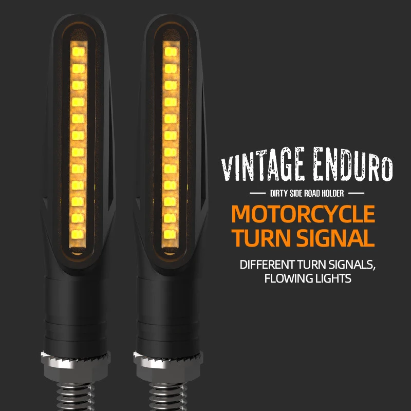 

2PCS LED Motorcycle Turn Signal Light Waterproof Amber Flasher Indicator Blinker Rear Light Tail Brake Lamp Accessories DRL Lamp