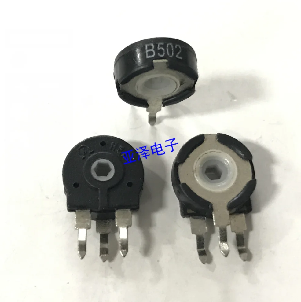 

5PCS/lot Spain PT10-5K adjustable rotary potentiometer B502 resistance B5K