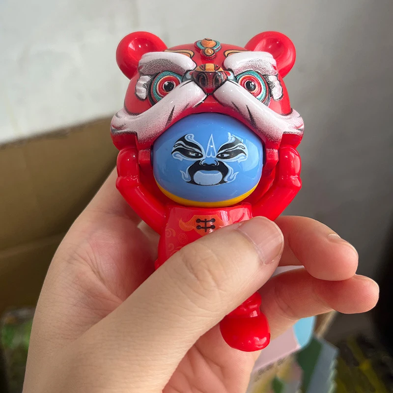 Chinese Style Lion Dance Face Changing Doll Funny Face Painting Dolls Children's Stress Relief Toys Festive Party Birthday Gift