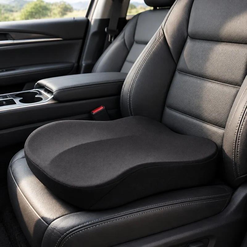 Ergonomic Breathable Booster Cushion for Car Seats, Portable Anti-Fatigue Comfort Pad