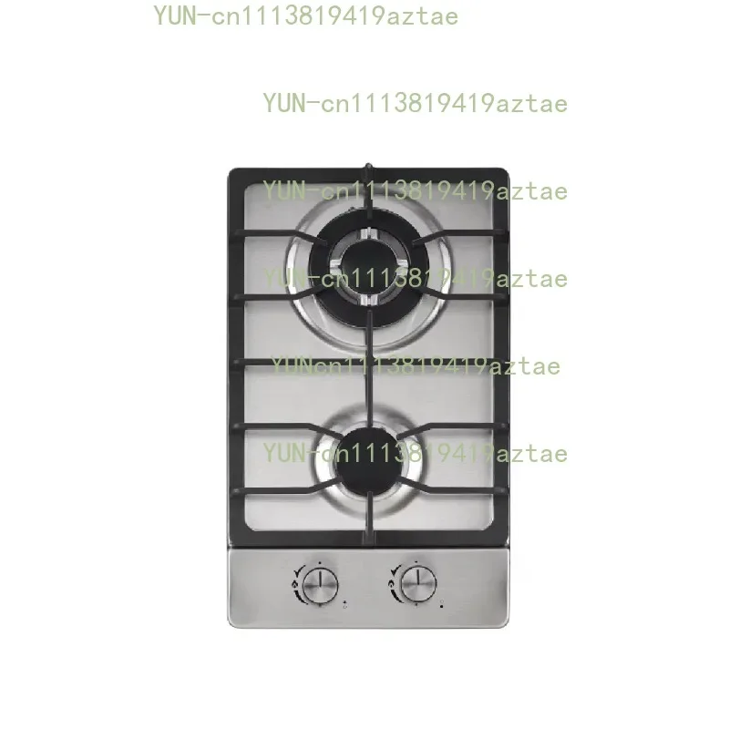 2-Burner Stainless Steel Cooking Hob, Built-in Electronic Ignition Kitchen Cooking Unit