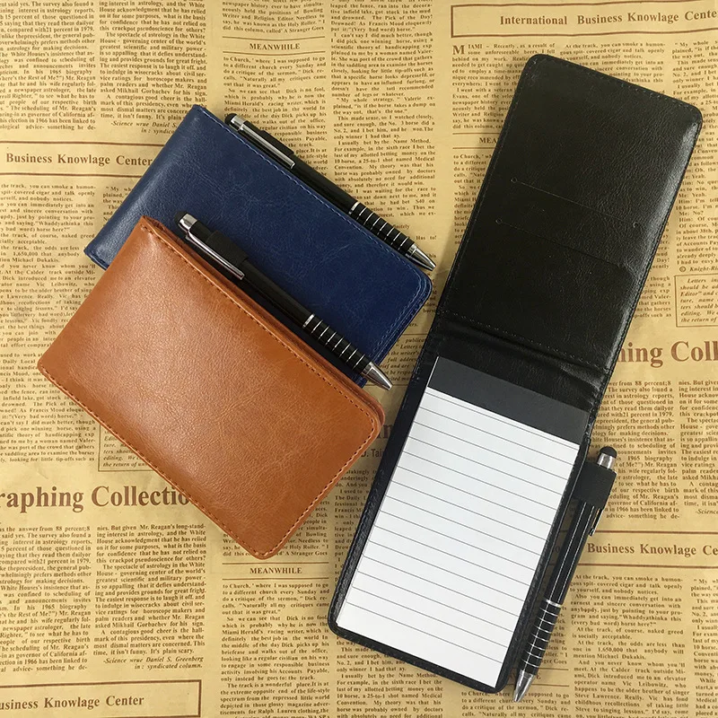 A7 Portable Notebook Mini Pocket Multi Functional Memo Notebook Business Work Notebook with Pen