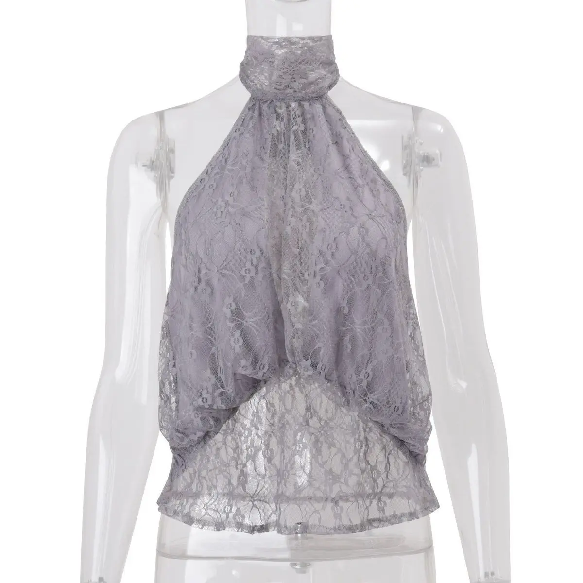 Yedinas Ausgeschnittene Sexy Spitzen-Tanktops für Damen Ärmellos Koreanischer Stil Viele Bewertungen Sommerliche Neckholder-Tops 2000er Jahre Kleidung Y2k Tanktops – Detail 8